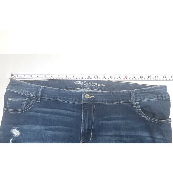 Vintage Old Navy distressed style low rise Rockstar jeans plus size 22 - Picture 3 of 4